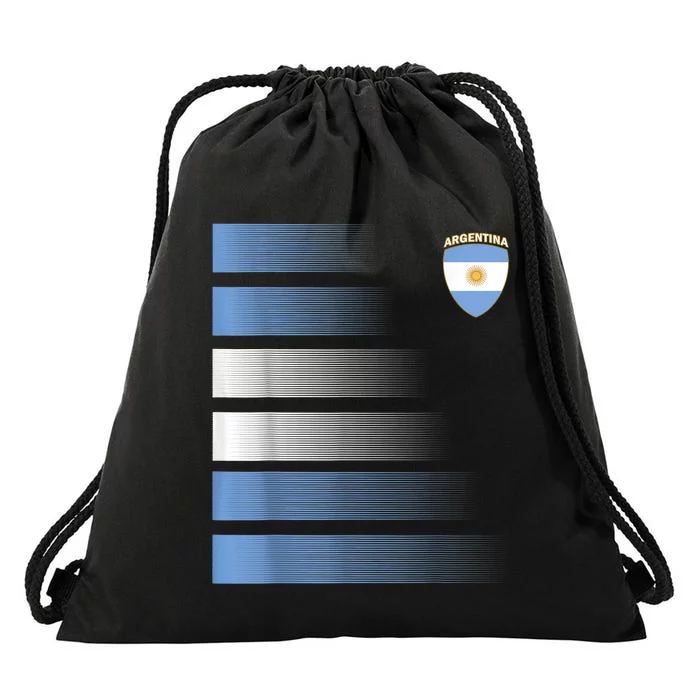 Argentina Soccer Jersey Football Argentina Soccer Drawstring Bag