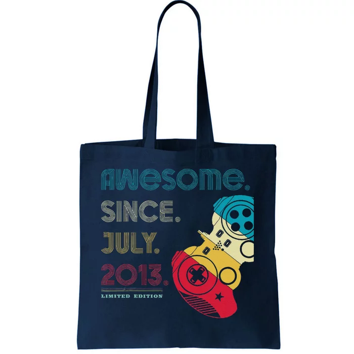 Awesome Since July 2013 11 Years Old 11th Birthday Gamer Tote Bag