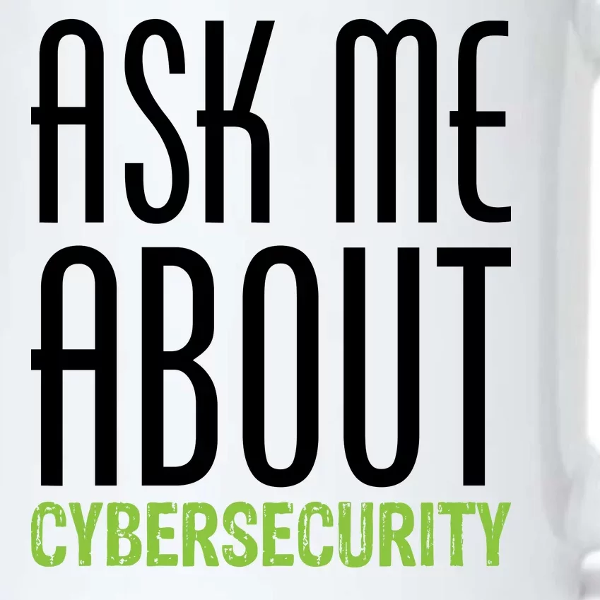 Ask Me About Cybersecurity Black Color Changing Mug