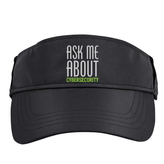 Ask Me About Cybersecurity Adult Drive Performance Visor