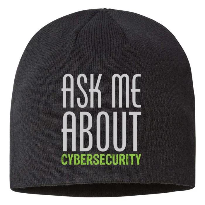 Ask Me About Cybersecurity 8 1/2in Sustainable Knit Beanie