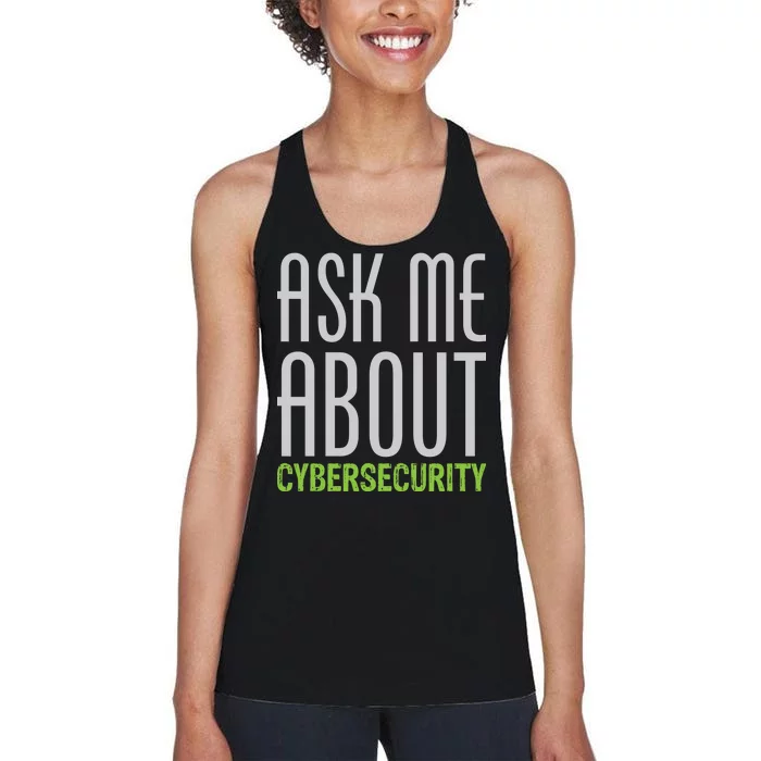 Ask Me About Cybersecurity Women's Racerback Tank