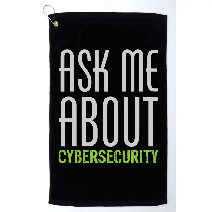 Ask Me About Cybersecurity Platinum Collection Golf Towel