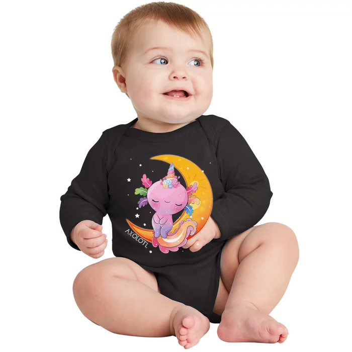 Axolotl Space Kawaii Japanese Anime Gift Girls Teens Baby Long Sleeve Bodysuit