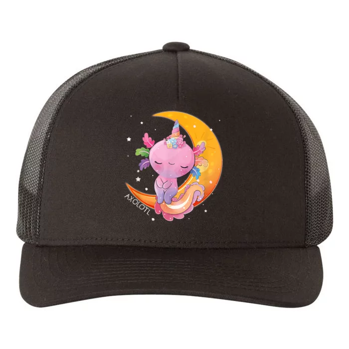 Axolotl Space Kawaii Japanese Anime Gift Girls Teens Yupoong Adult 5-Panel Trucker Hat