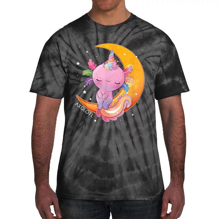 Axolotl Space Kawaii Japanese Anime Gift Girls Teens Tie-Dye T-Shirt