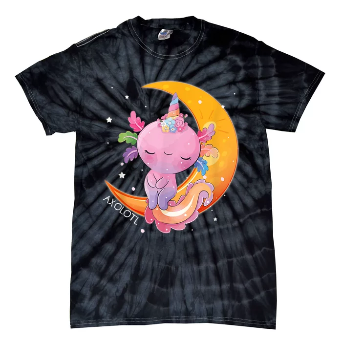 Axolotl Space Kawaii Japanese Anime Gift Girls Teens Tie-Dye T-Shirt