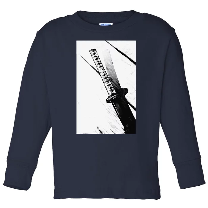 Anime Samurai Katana Manga Aesthetic Japanese Otaku Toddler Long Sleeve Shirt