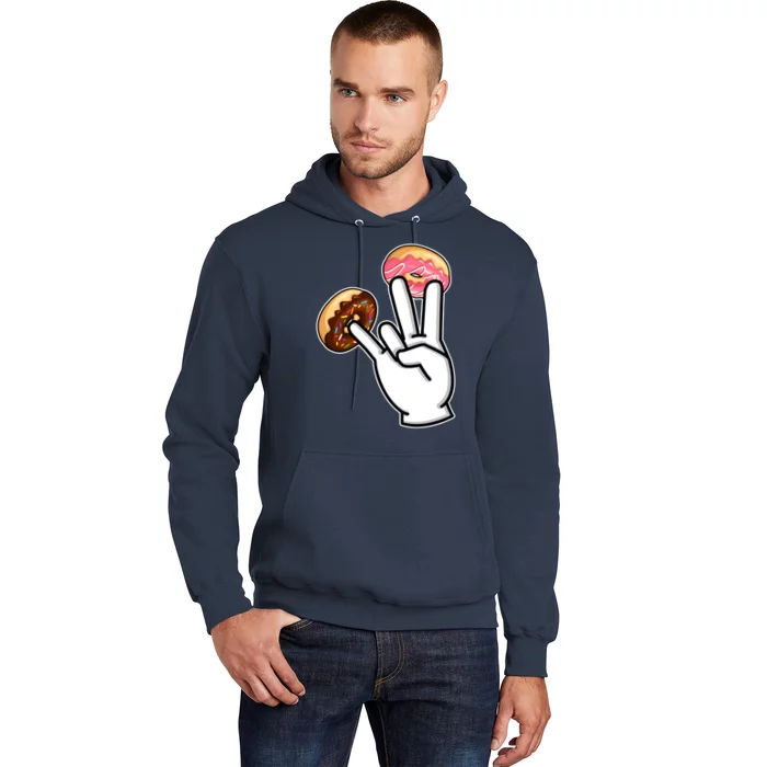 ASL Hand Sign Langauge Number 7 With Donuts Hoodie