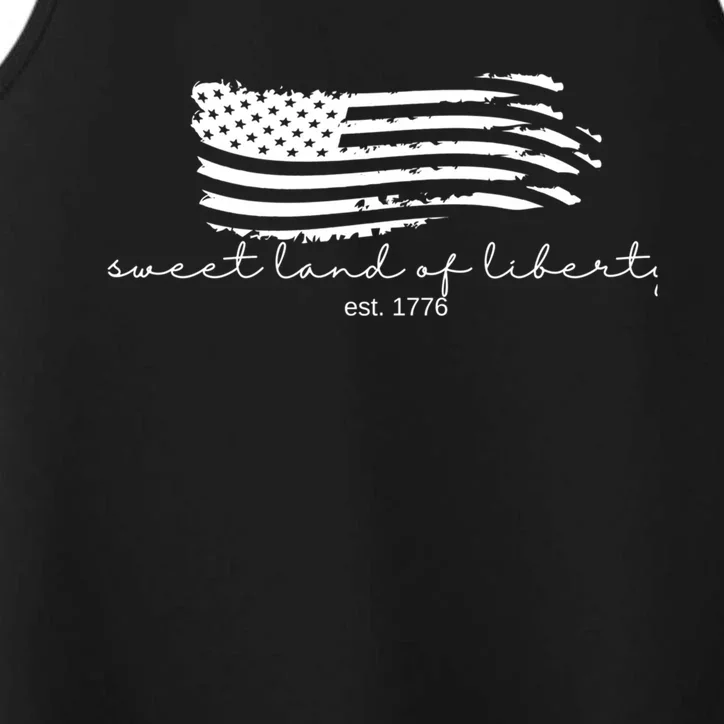 America Sweet Land Of Liberty Est 1776 Patriotic Gift Performance Tank