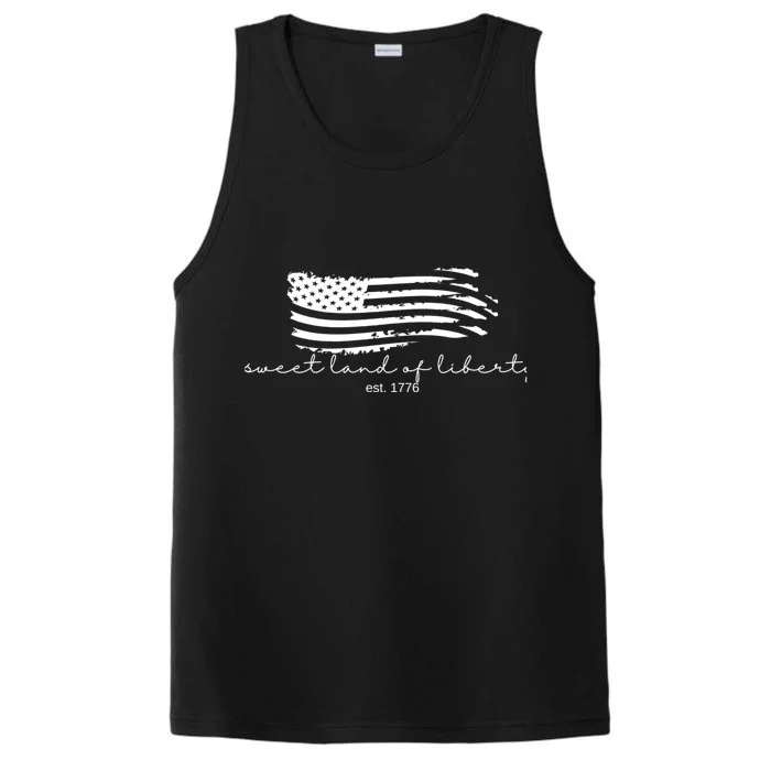 America Sweet Land Of Liberty Est 1776 Patriotic Gift Performance Tank