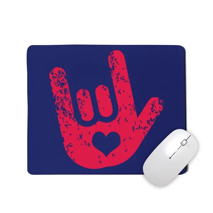 ASL Sign Language I Love You Sign Mousepad