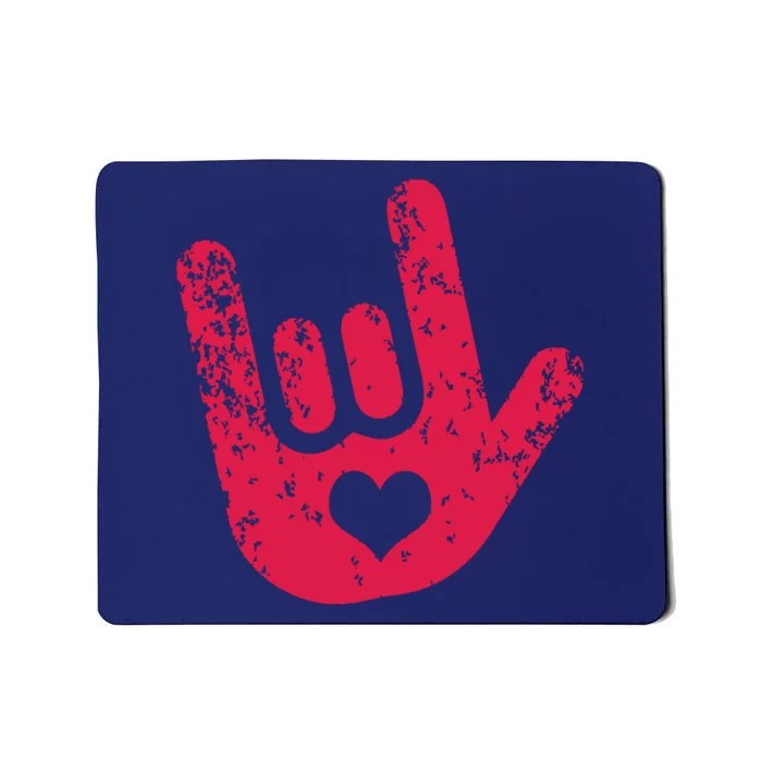 ASL Sign Language I Love You Sign Mousepad