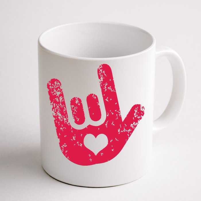 ASL Sign Language I Love You Sign Front & Back Coffee Mug