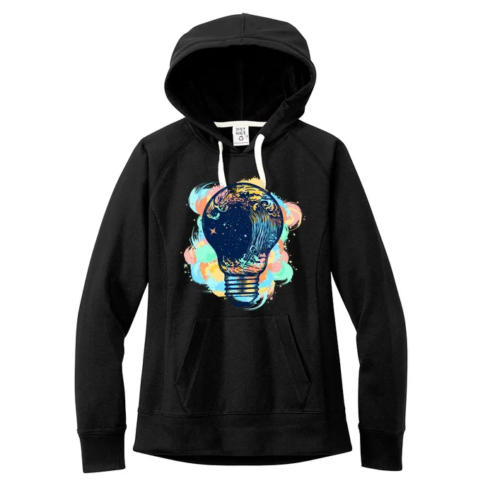 Adventurous Storm Light Bulb Women's Fleece Hoodie