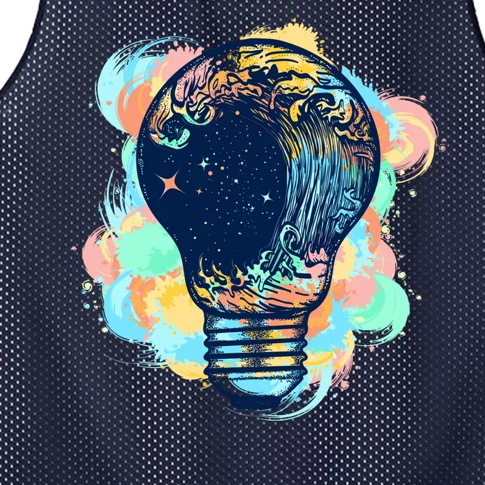 Adventurous Storm Light Bulb Mesh Reversible Basketball Jersey Tank