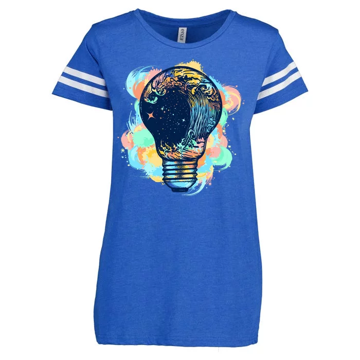 Adventurous Storm Light Bulb Enza Ladies Jersey Football T-Shirt