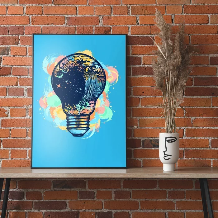 Adventurous Storm Light Bulb Poster