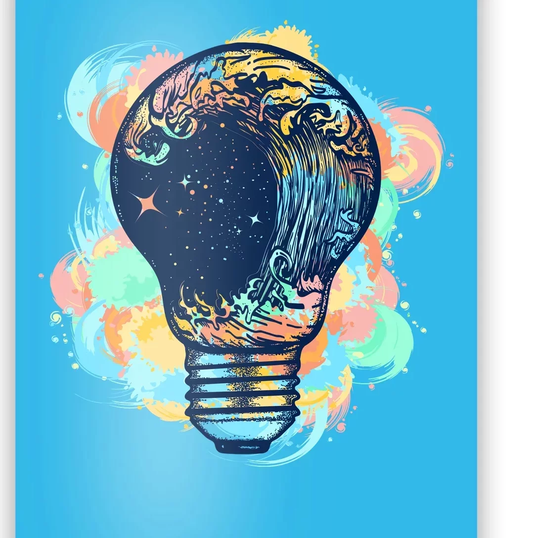 Adventurous Storm Light Bulb Poster