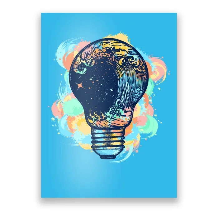 Adventurous Storm Light Bulb Poster