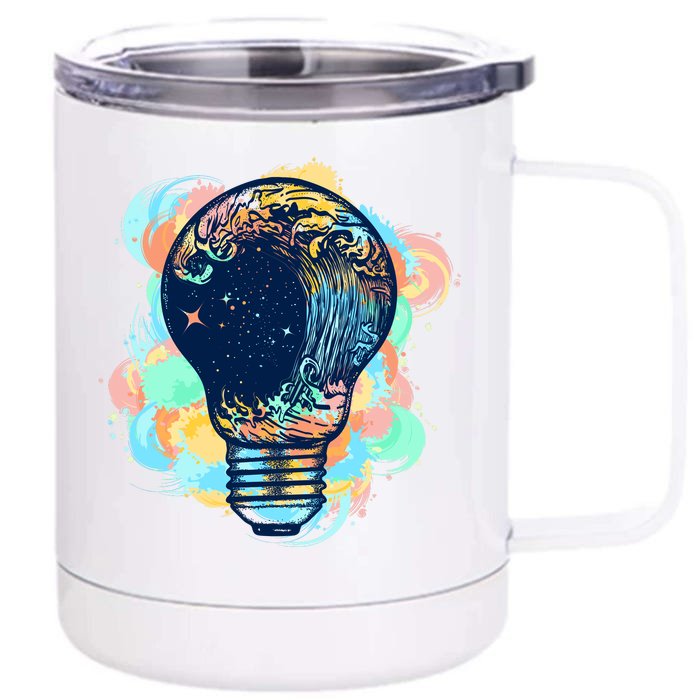 Adventurous Storm Light Bulb Front & Back 12oz Stainless Steel Tumbler Cup