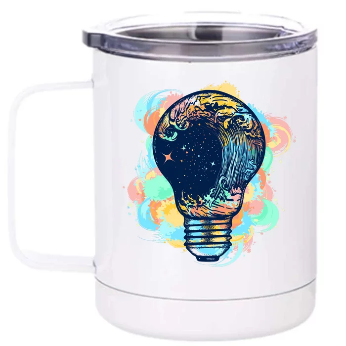 Adventurous Storm Light Bulb Front & Back 12oz Stainless Steel Tumbler Cup