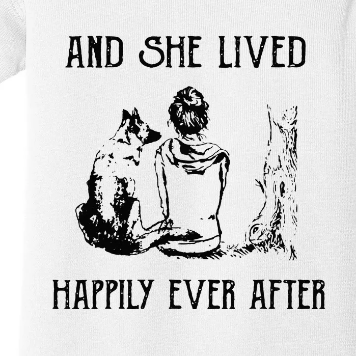 And She Lived Happily Ever After Funny Dogs Baby Bodysuit