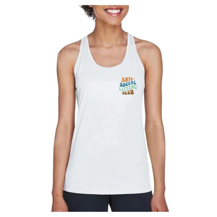 Anti Social Lifting Club Retro Groovy Women's Racerback Tank