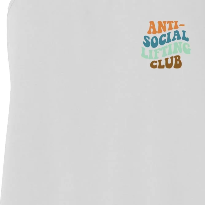 Anti Social Lifting Club Retro Groovy Women's Racerback Tank