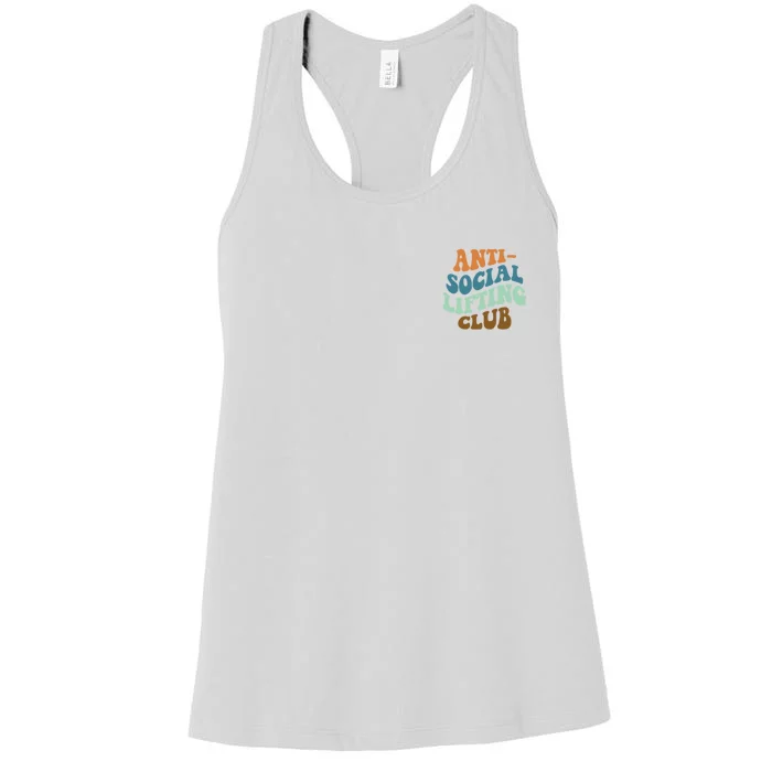 Anti Social Lifting Club Retro Groovy Women's Racerback Tank