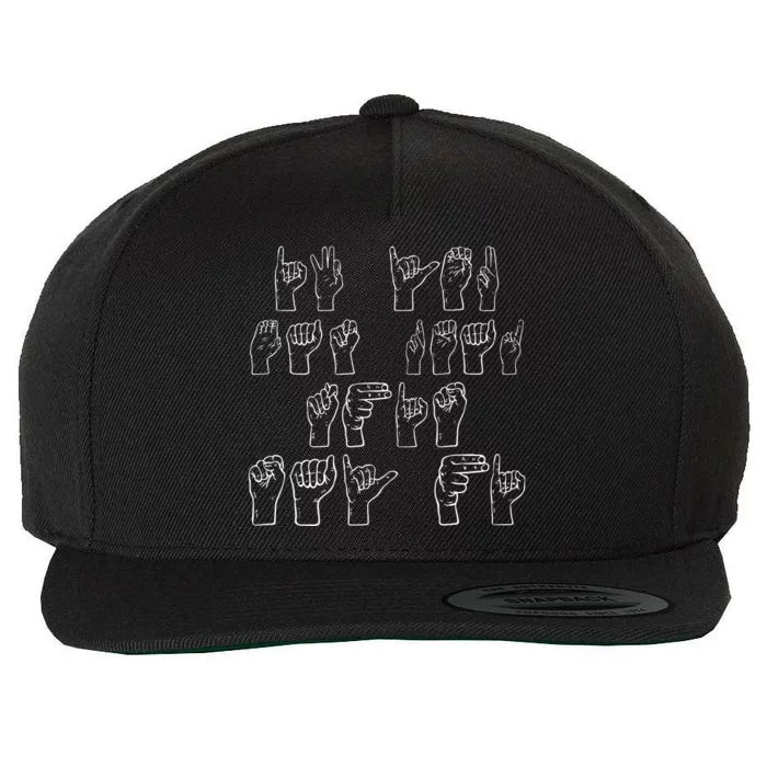 American Sign Language Tee Wool Snapback Cap