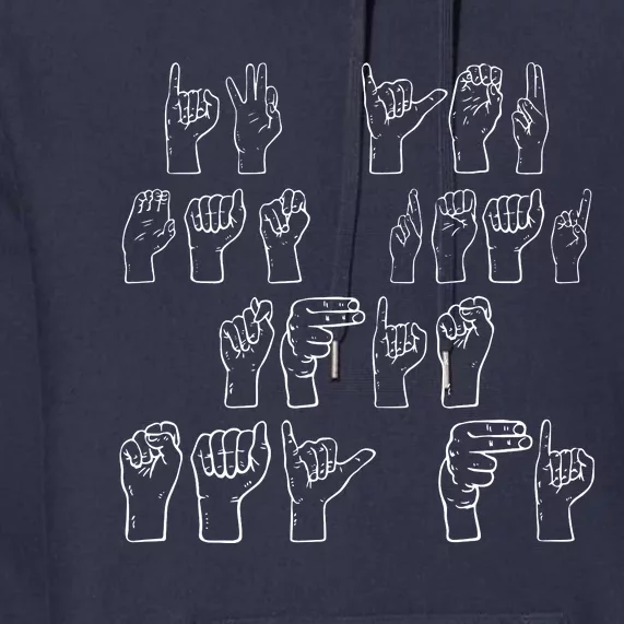 American Sign Language Tee Premium Hoodie