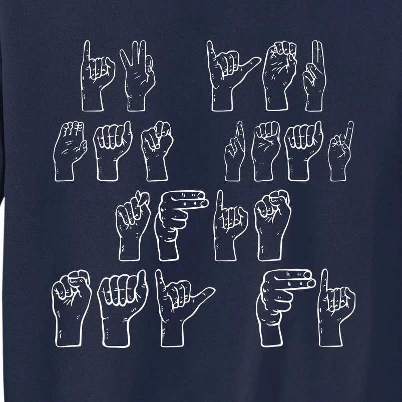 American Sign Language Tee Tall Sweatshirt