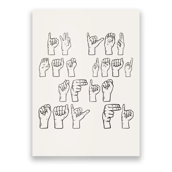 American Sign Language Tee Poster