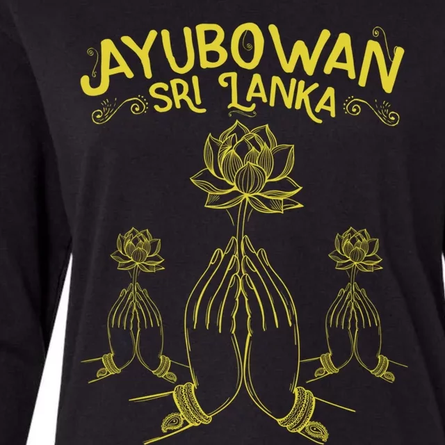 Ayubowan Sri Lanka Sri Lankan Tourism Gift Womens Cotton Relaxed Long Sleeve T-Shirt