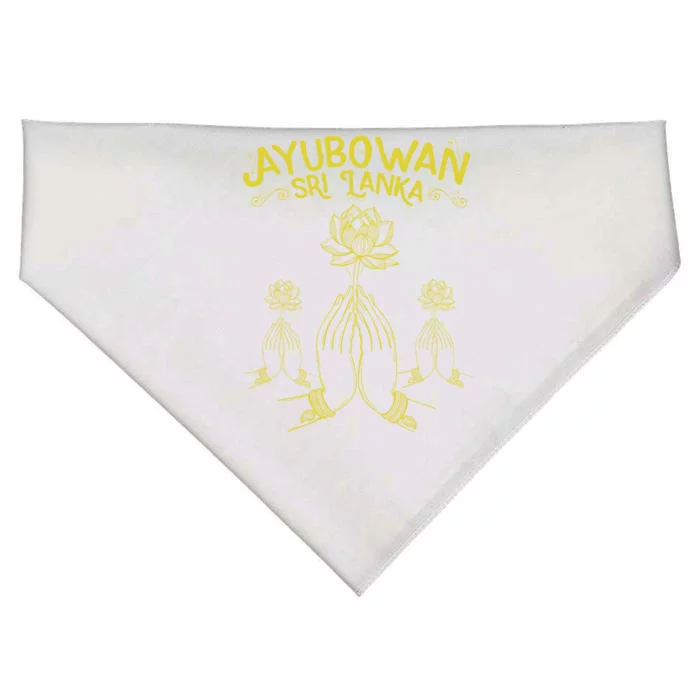 Ayubowan Sri Lanka Sri Lankan Tourism Gift USA-Made Doggie Bandana