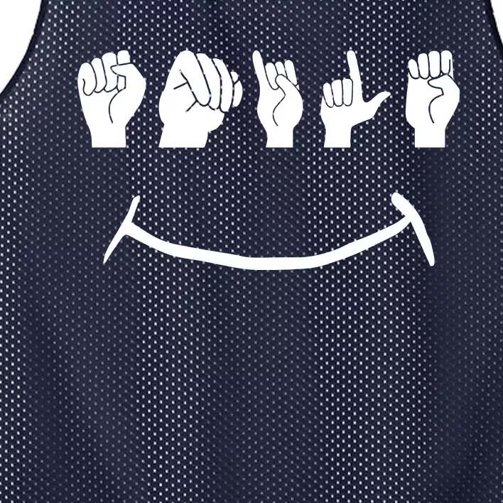 American Sign Language Mesh Reversible Basketball Jersey Tank