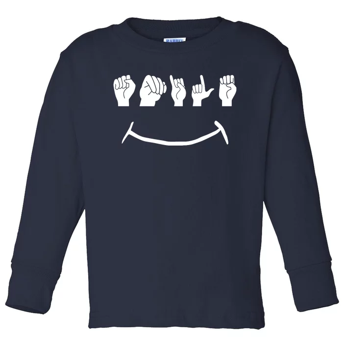 American Sign Language Toddler Long Sleeve Shirt