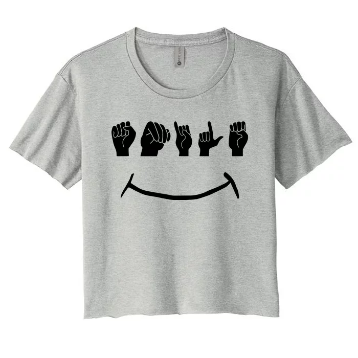 American Sign Language Women's Crop Top Tee