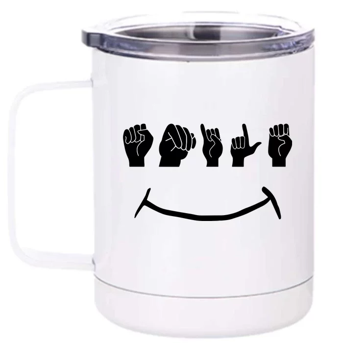 American Sign Language Front & Back 12oz Stainless Steel Tumbler Cup