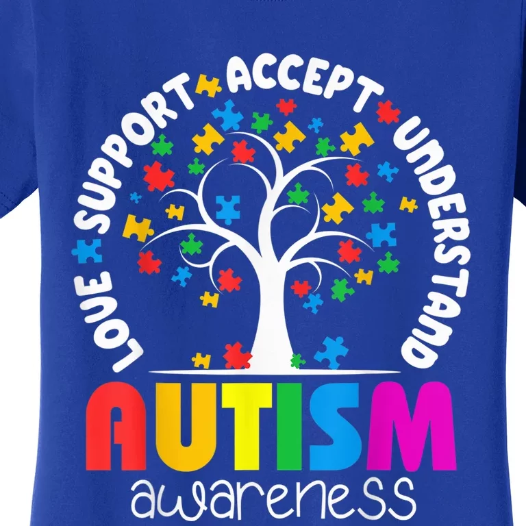 Autism Shirt Love Accept Support Autistic Autism Awareness Women's T-Shirt