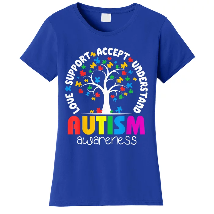 Autism Shirt Love Accept Support Autistic Autism Awareness Women's T-Shirt