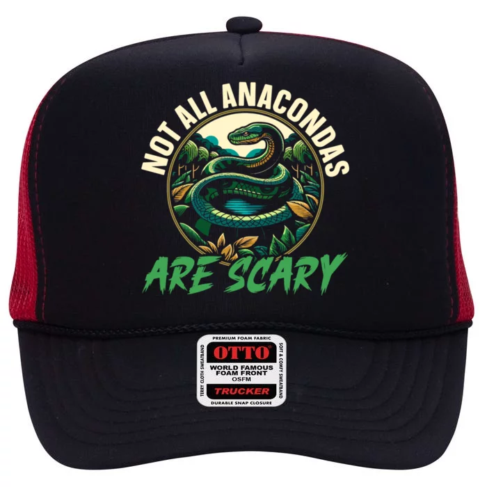 Anaconda Snake Lover Reptile Boa Serpent Snake Whisperer Gift High Crown Mesh Trucker Hat