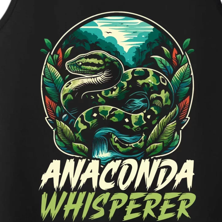 Anaconda Snake Lover Reptile Boa Serpent Snake Whisperer Gift Performance Tank