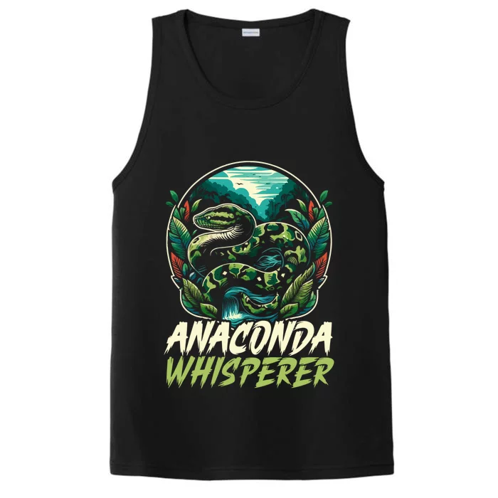 Anaconda Snake Lover Reptile Boa Serpent Snake Whisperer Gift Performance Tank