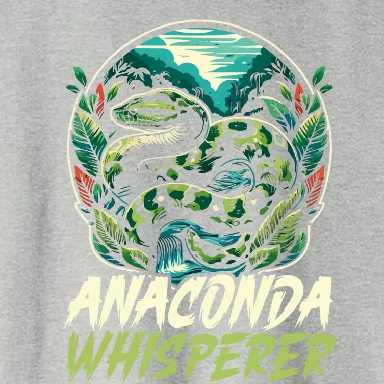 Anaconda Snake Lover Reptile Boa Serpent Snake Whisperer Gift Women's Crop Top Tee