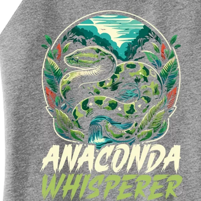 Anaconda Snake Lover Reptile Boa Serpent Snake Whisperer Gift Women’s Perfect Tri Rocker Tank