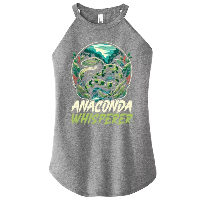 Anaconda Snake Lover Reptile Boa Serpent Snake Whisperer Gift Women’s Perfect Tri Rocker Tank