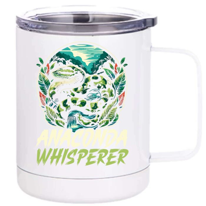 Anaconda Snake Lover Reptile Boa Serpent Snake Whisperer Gift Front & Back 12oz Stainless Steel Tumbler Cup