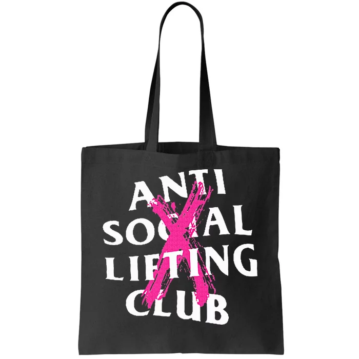 Anti Social Lifting Club Canceled Pink Tote Bag